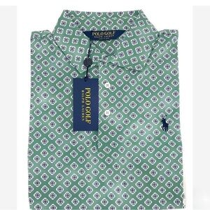 Ralph Lauren Polo Golf Green Patterned Men's Polo Shirt - NWT